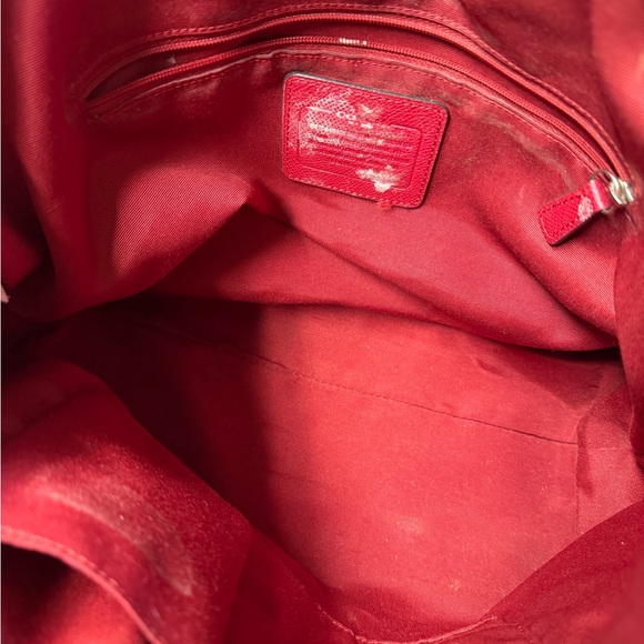 Coach Burgundy and Gray Signature Tote - Picture 5 of 5